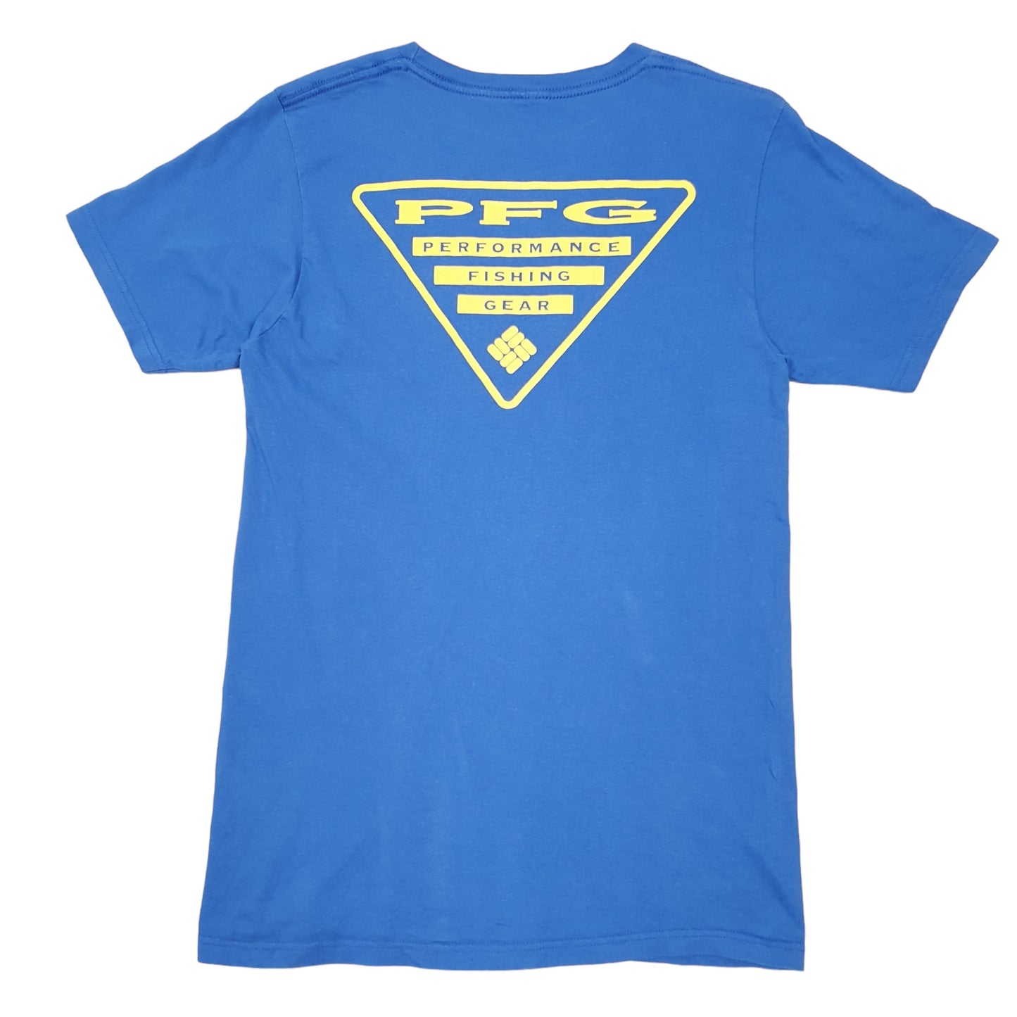 Mens Blue Columbia Sportswear Performance Fishing Gear PFG Short Sleeve T Shirt
