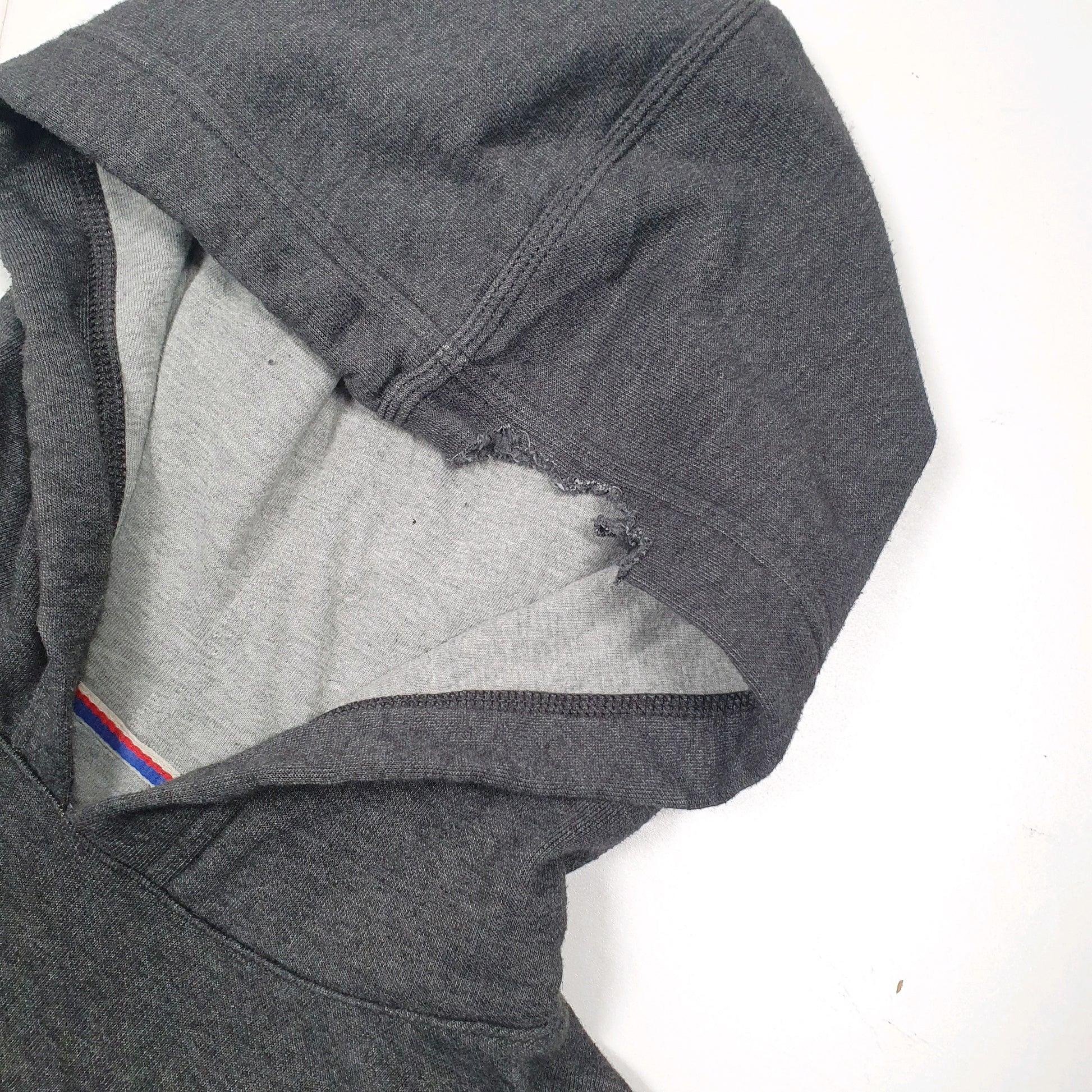 Champion Spellout Hoodie L Grey