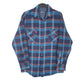 Steeplechase Flannel Shacket Long Sleeve Regular Fit Check Shirt Navy