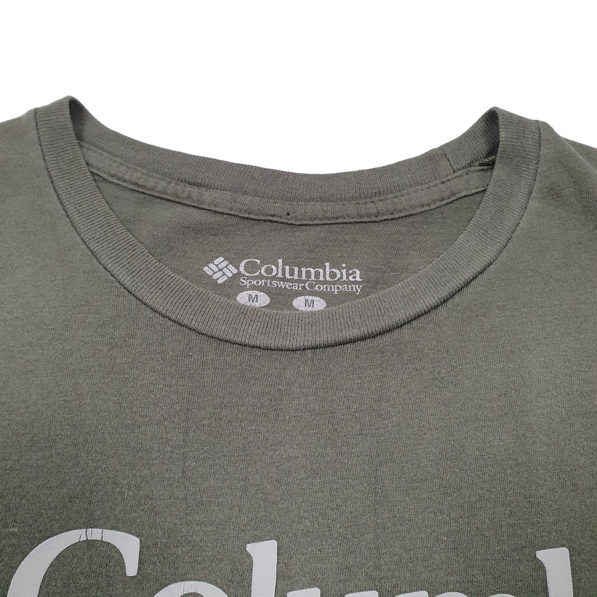 Mens Khaki Columbia Sportswear  Short Sleeve T Shirt