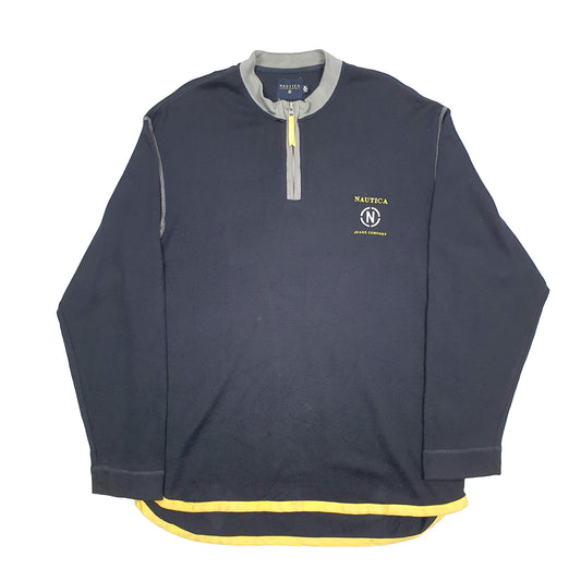 Nautica Spellout Quarter Zip XL Navy