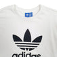 Mens White Adidas Spellout Crewneck Jumper