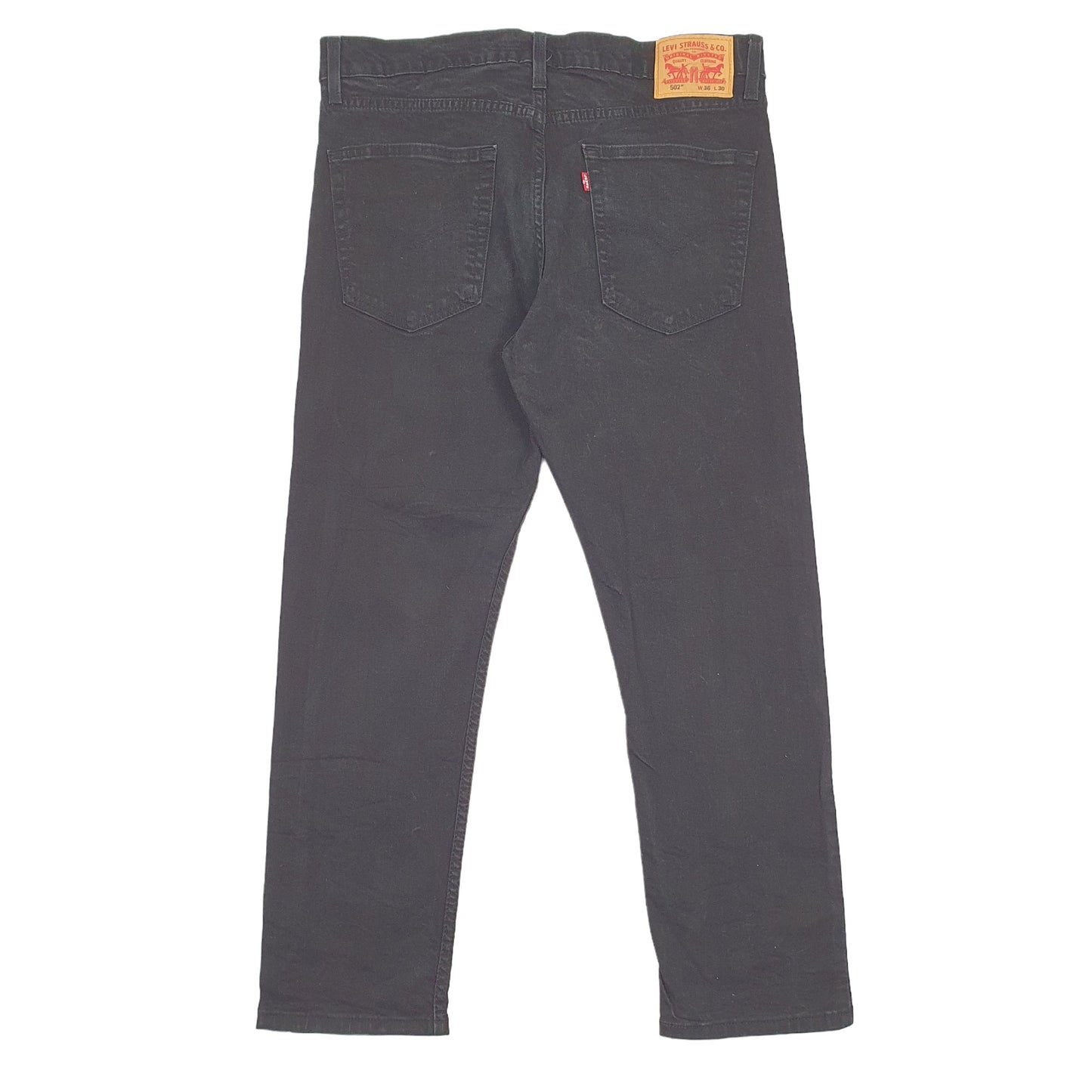 Levis 502 Regular Fit Tapered Jeans W36 L28 Black