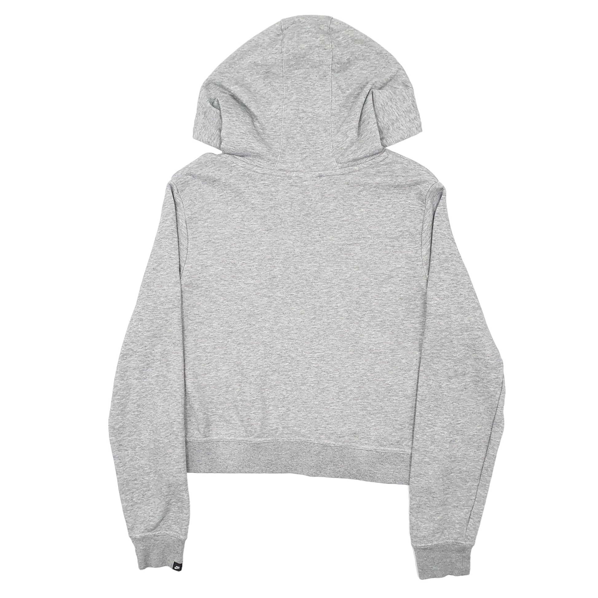 Womens Grey Nike Crop Top Hoodie Jumper