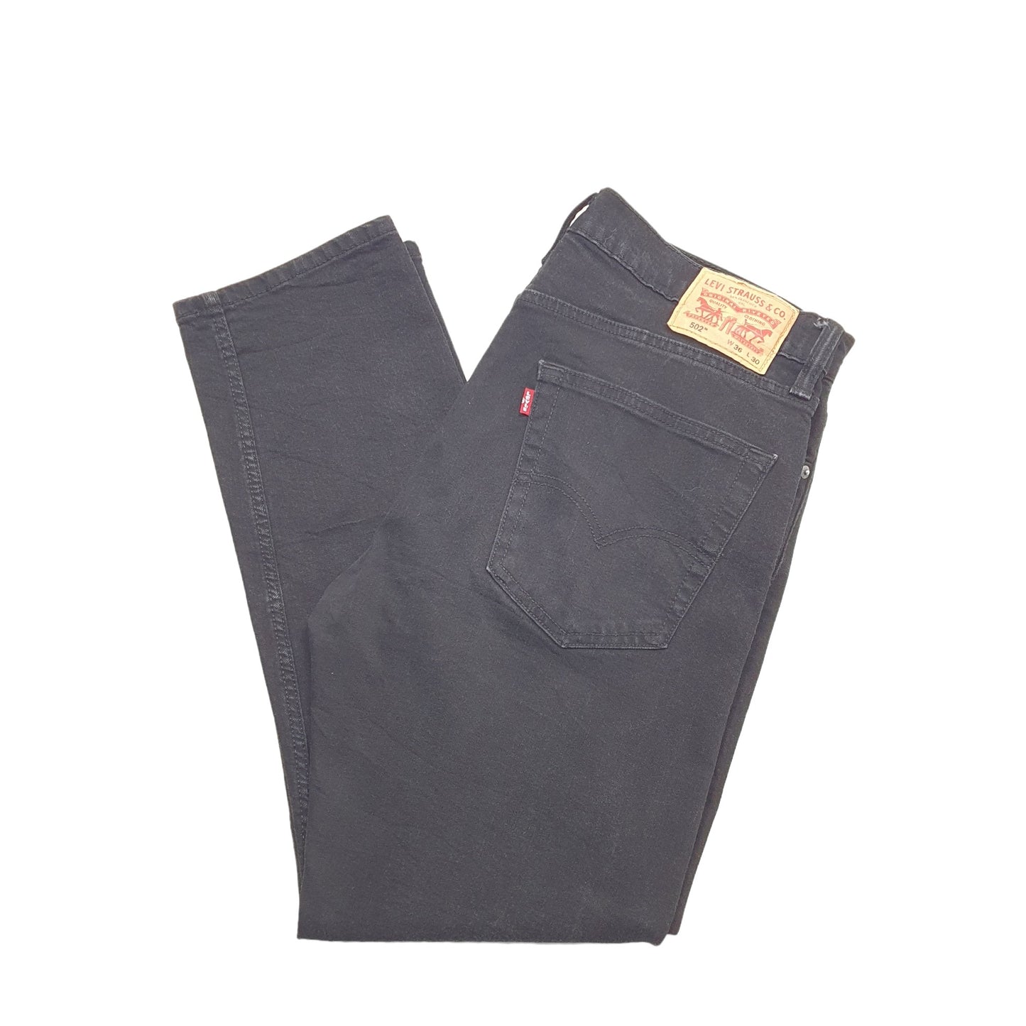Levis 502 Regular Fit Jeans W36 L30 Black