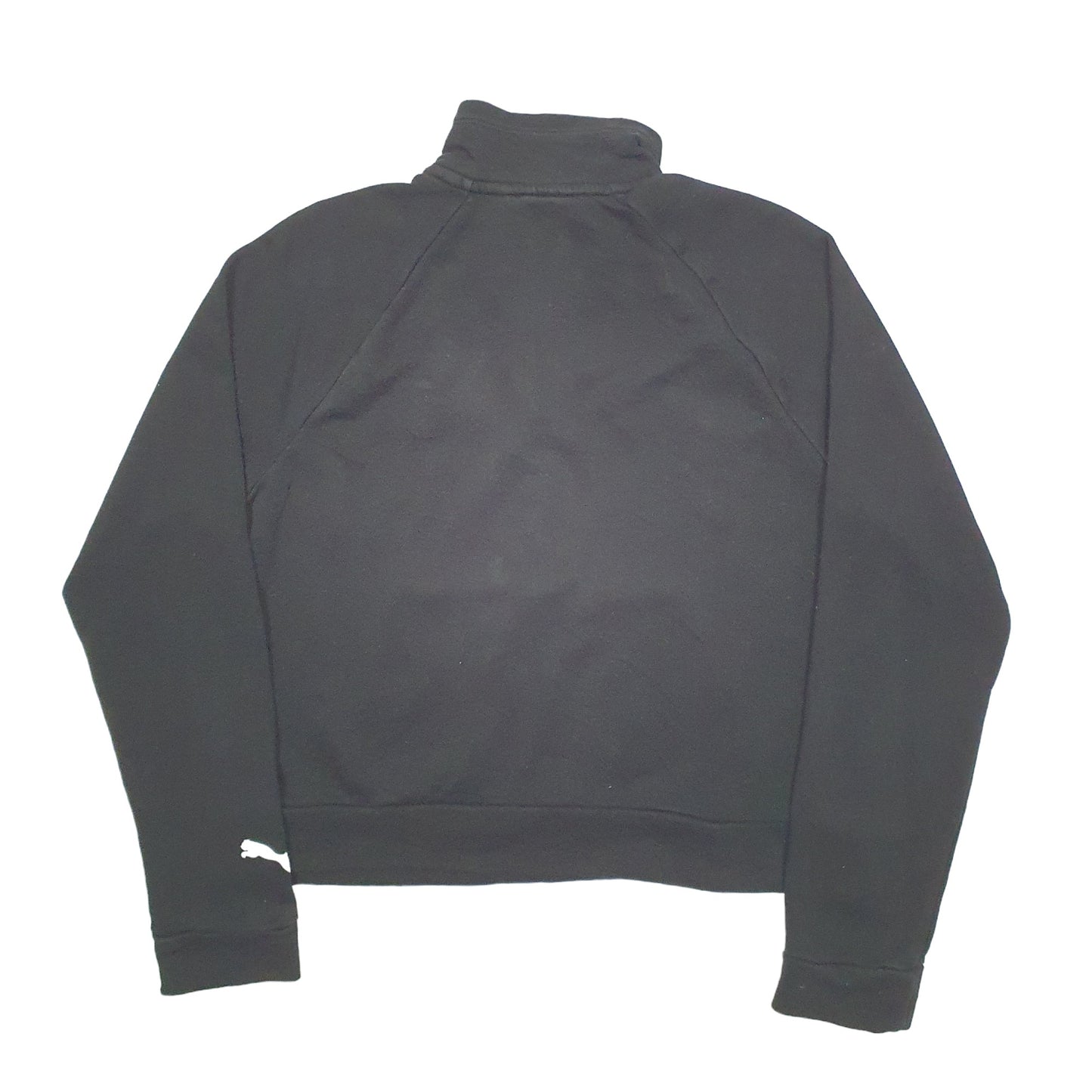 Womens Black Puma  Quarter Zip Jumper