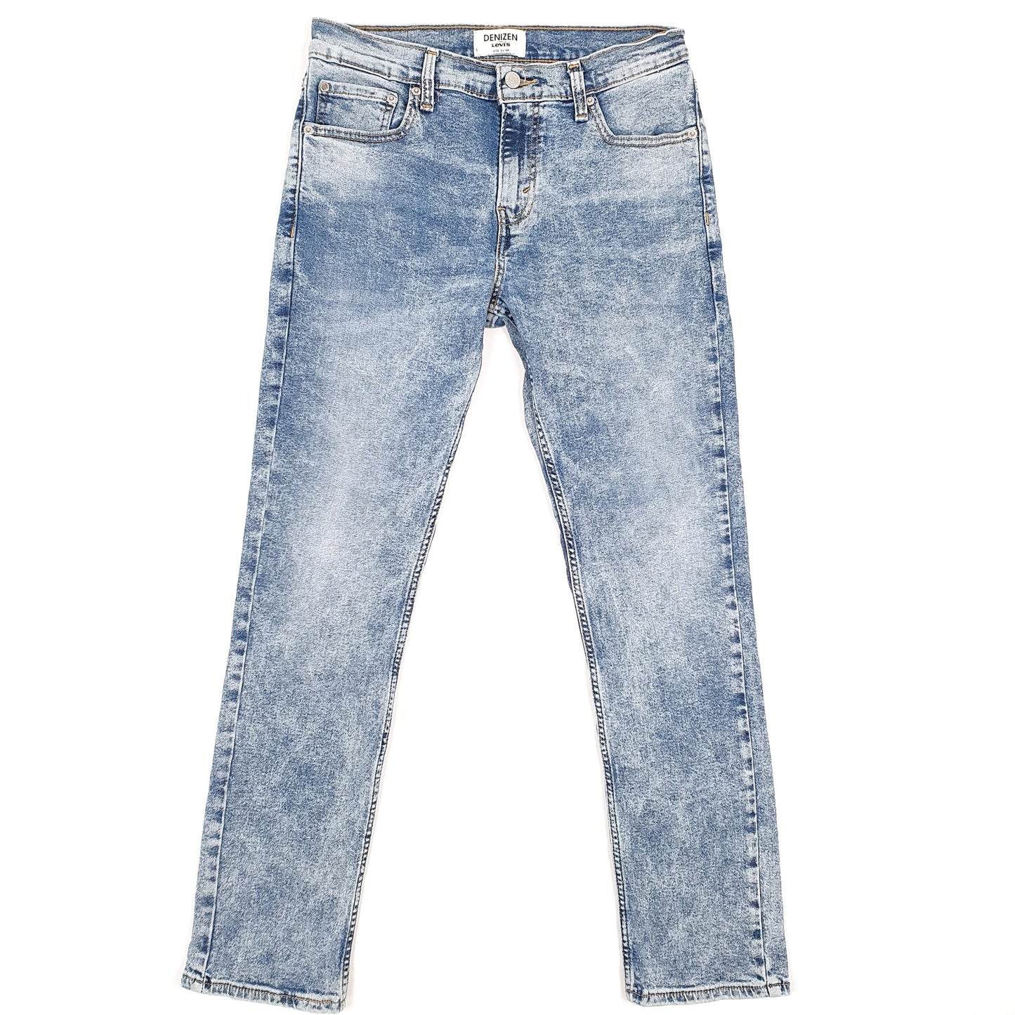 Levis Denizen Slim Fit Acid Wash Jeans W30 L29 Blue