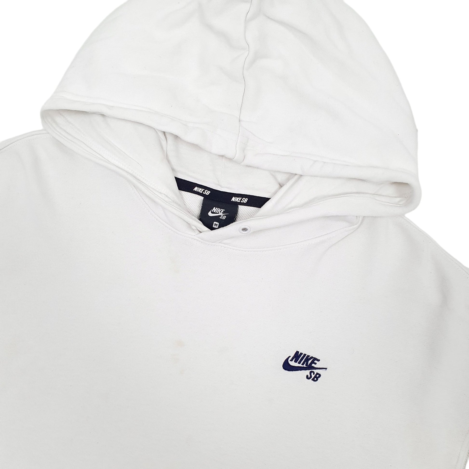 Mens White Nike SB Skateboarding Hoodie Jumper