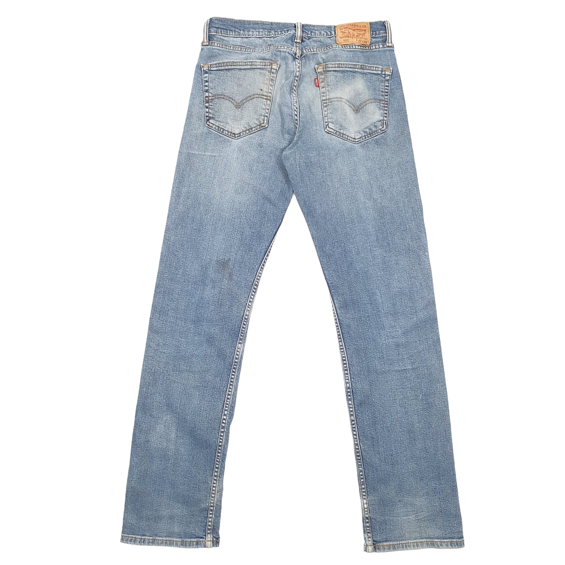 Levis 505 Regular Fit Stretch Jeans W32 L34 Blue