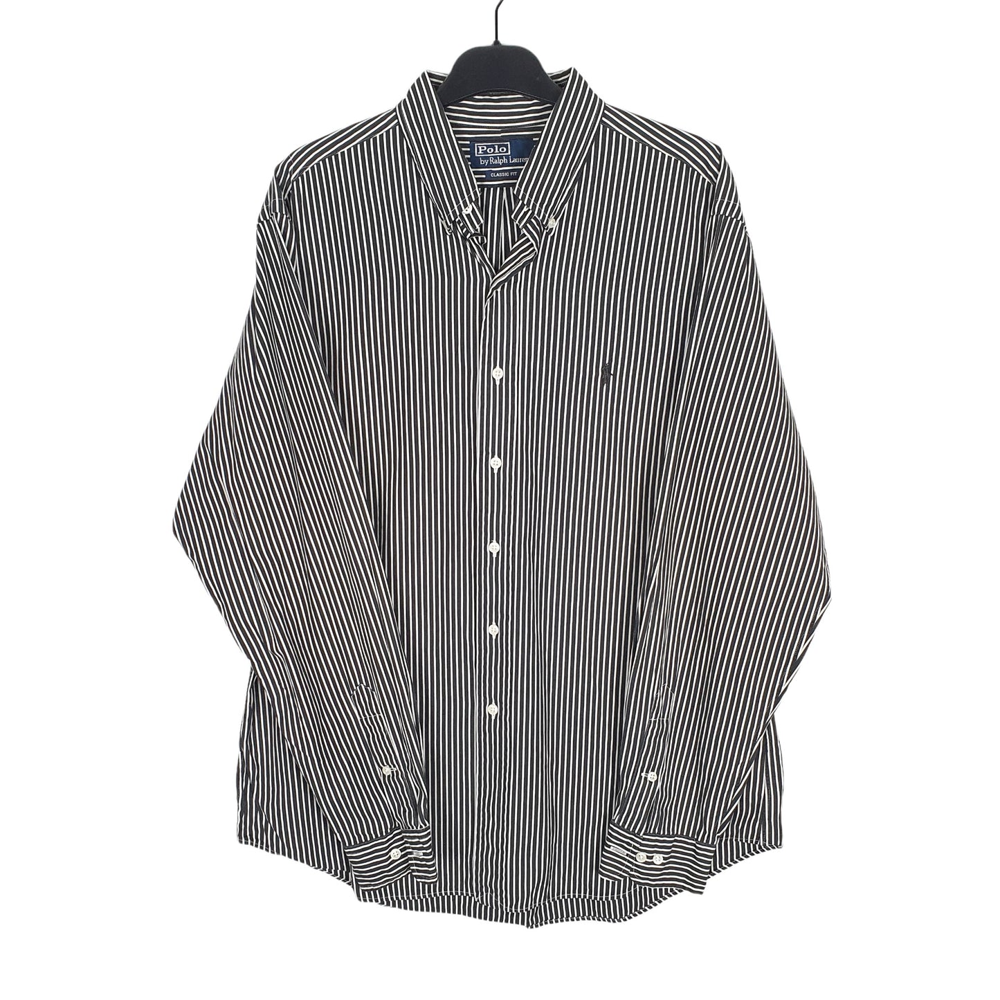Ralph Lauren Polo Long Sleeve Classic Fit Striped Shirt Black