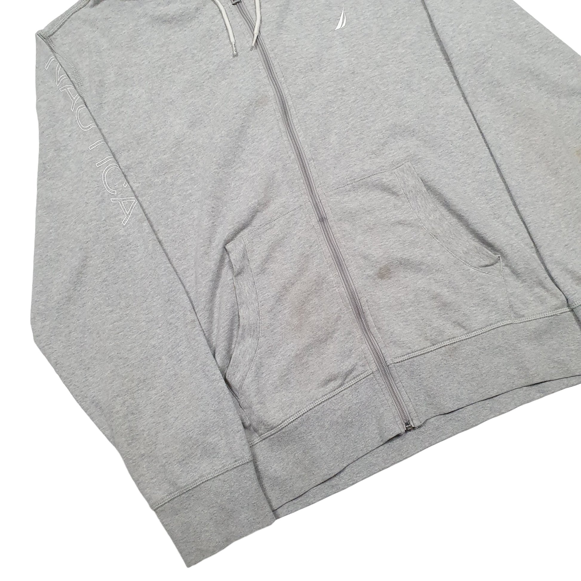 Mens Grey Nautica  Full Zip Jumper