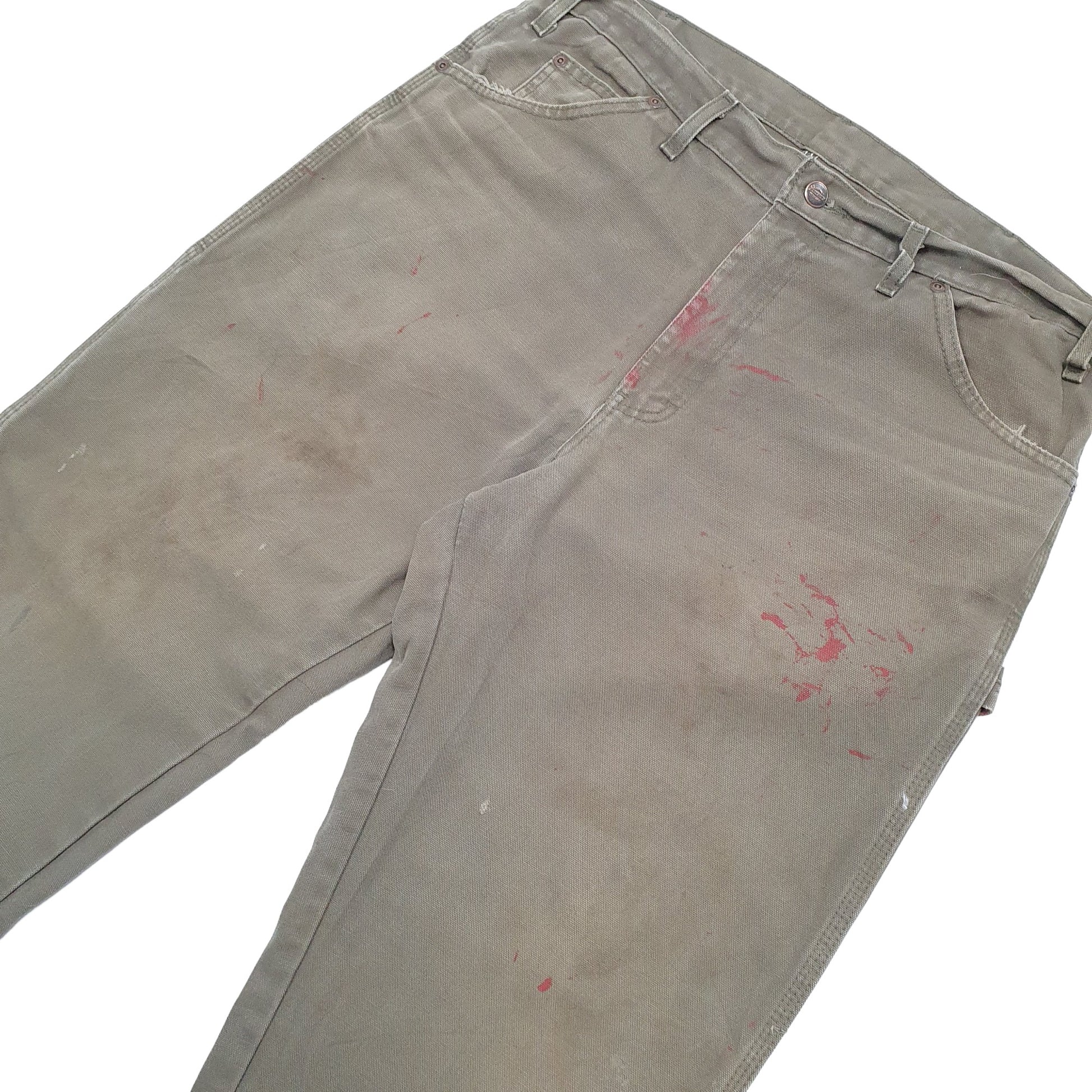 Mens Khaki Dickies  Carpenter Trousers