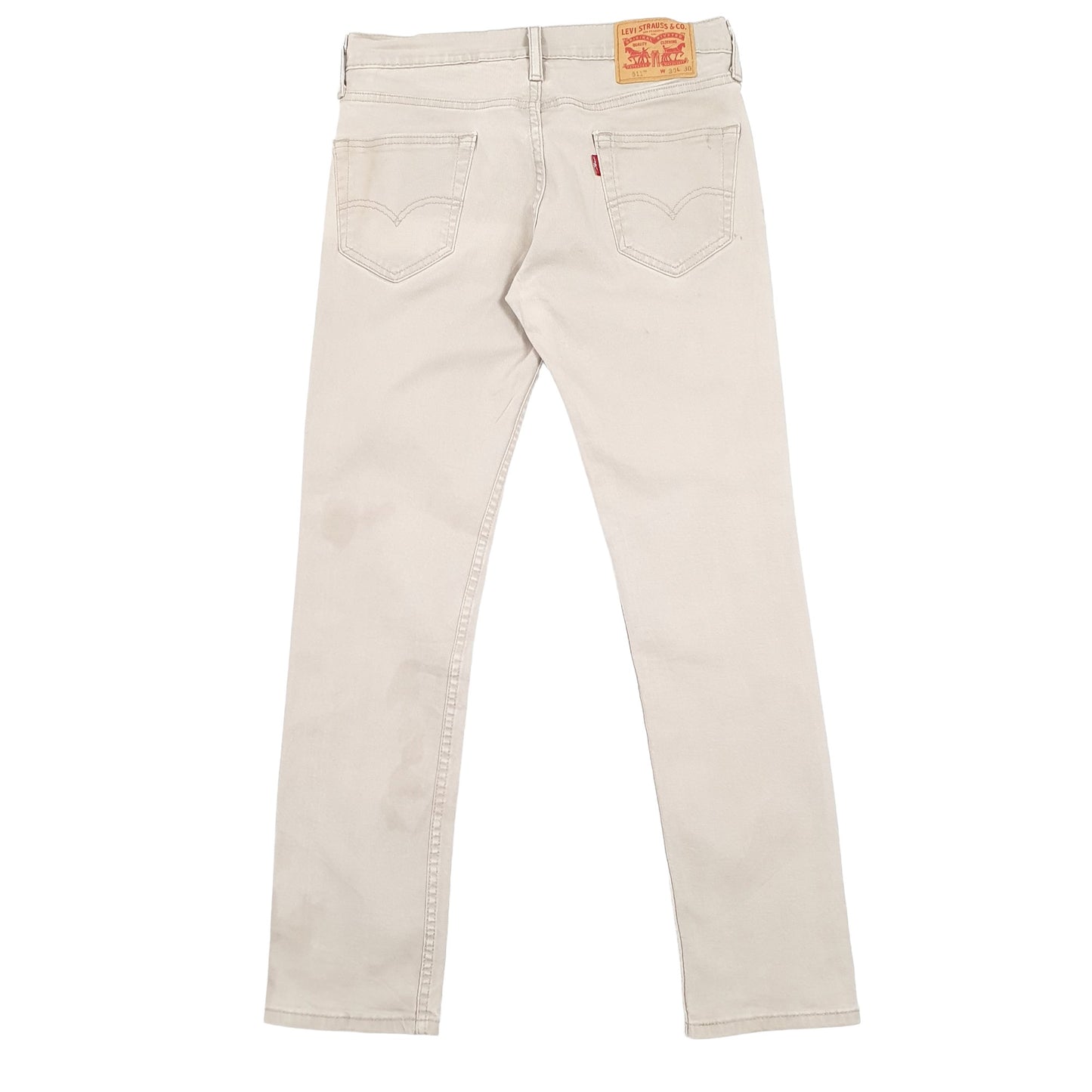 Levis 511 Slim Fit Jeans W30 L29 Beige
