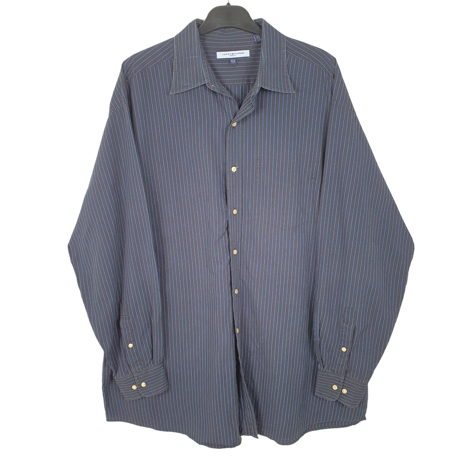 Tommy Hilfiger Long Sleeve Regular Fit Striped Shirt Navy