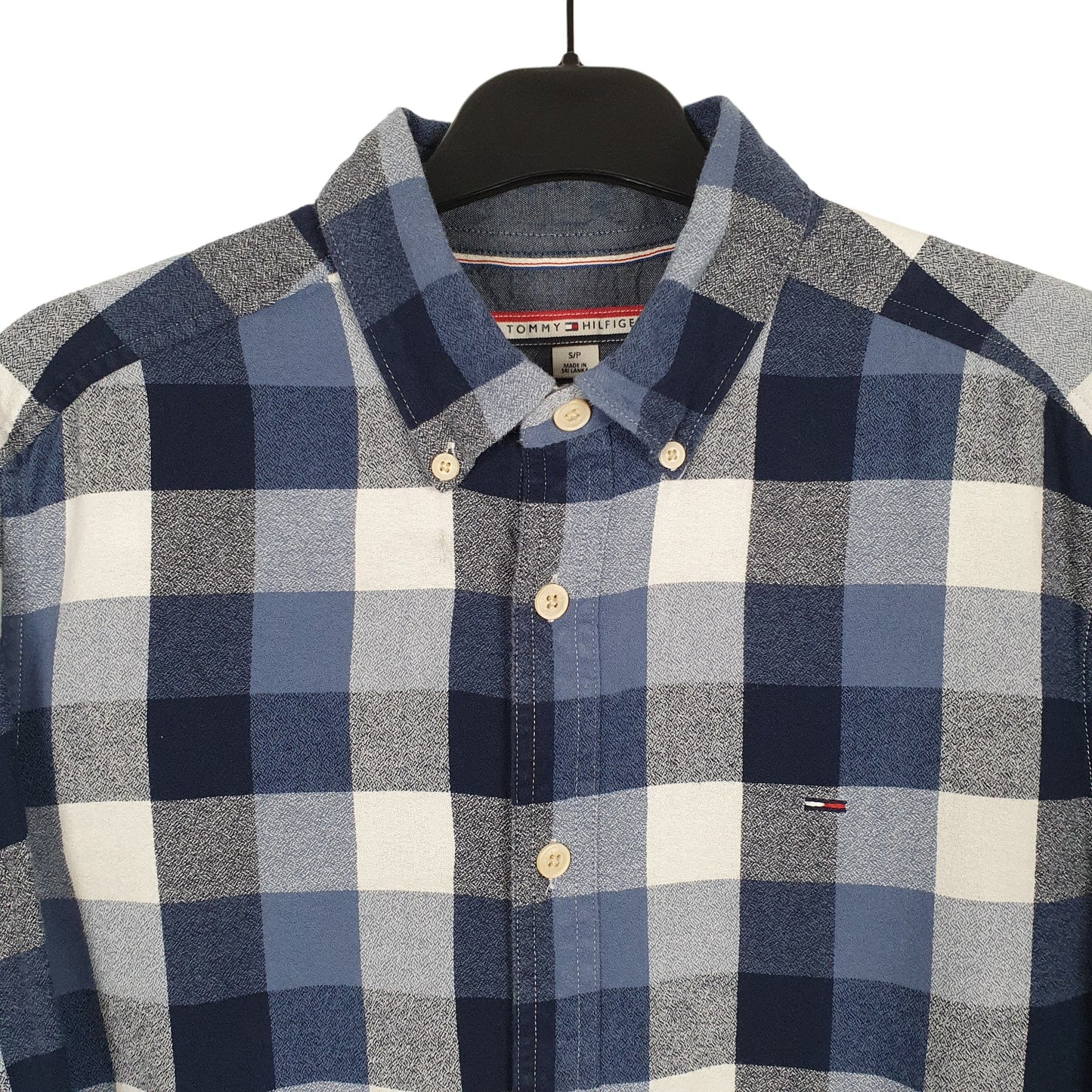 Tommy Hilfiger Long Sleeve Regular Fit Check Shirt Blue