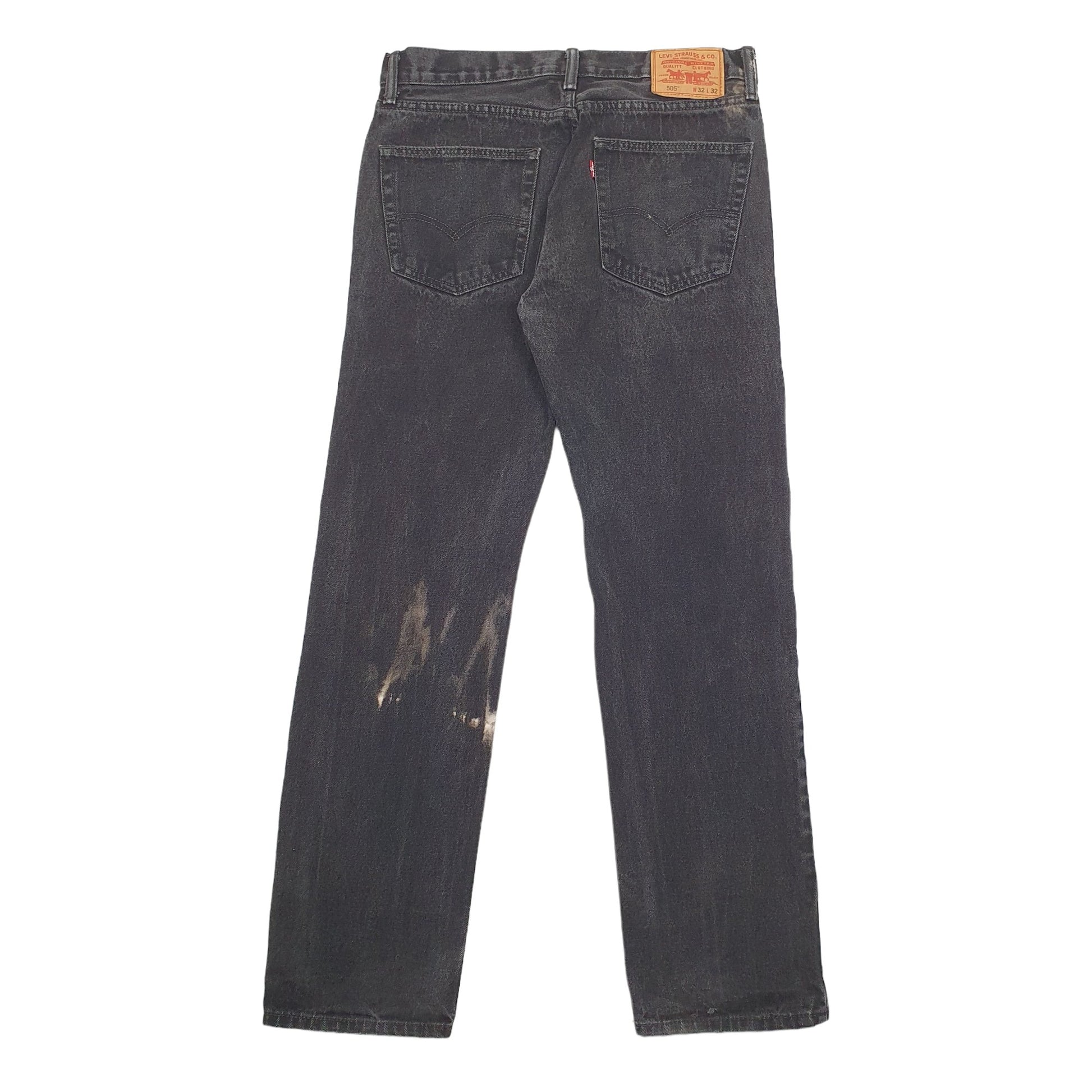 Levis 505 Regular Fit Jeans W32 L32 Black