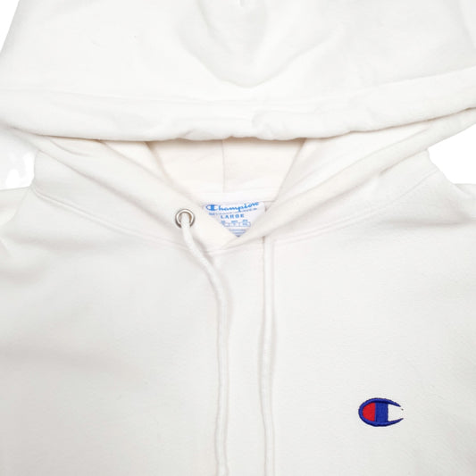 Mens White Champion  Hoodie Jumper