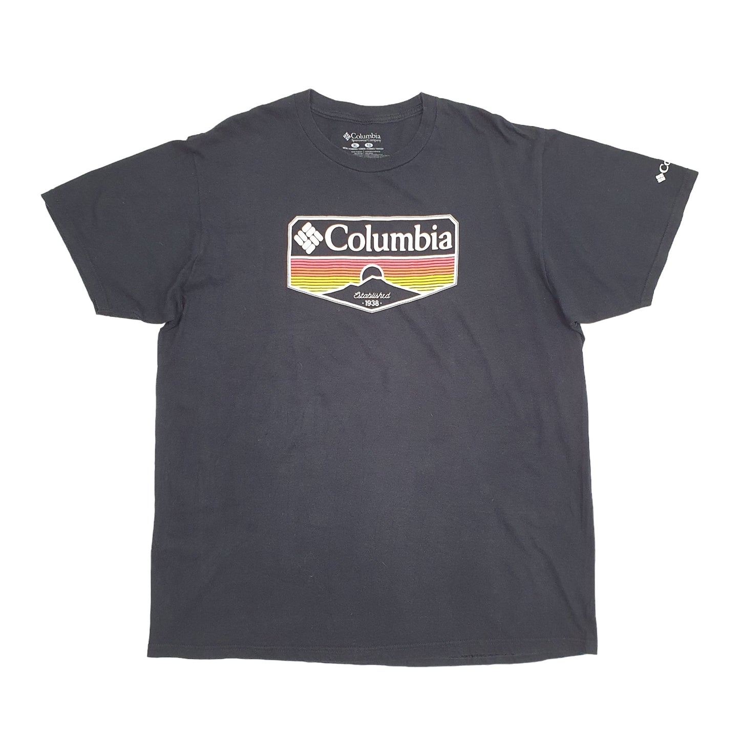 Mens Black Columbia Sportswear  Short Sleeve T Shirt