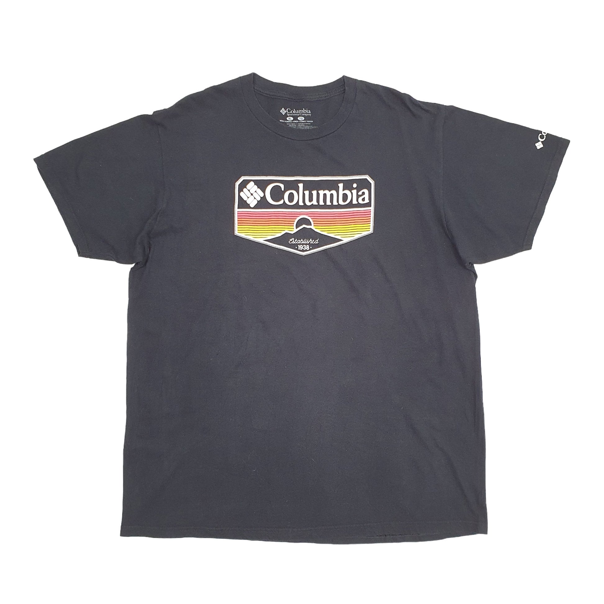 Mens Black Columbia Sportswear  Short Sleeve T Shirt