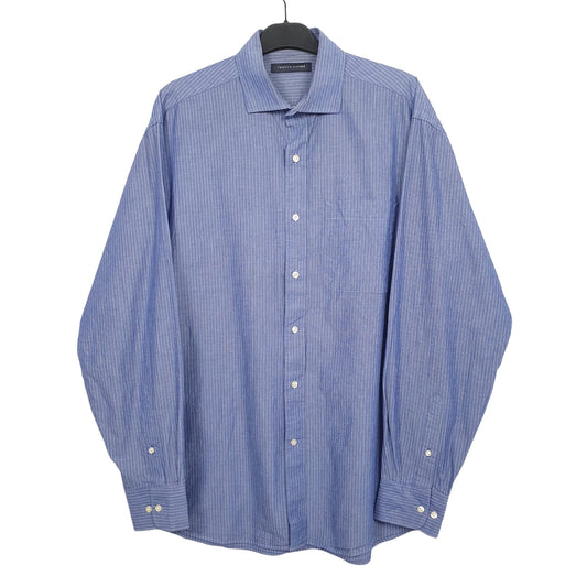 Tommy Hilfiger Long Sleeve Regular Fit Pinstripe Shirt Blue