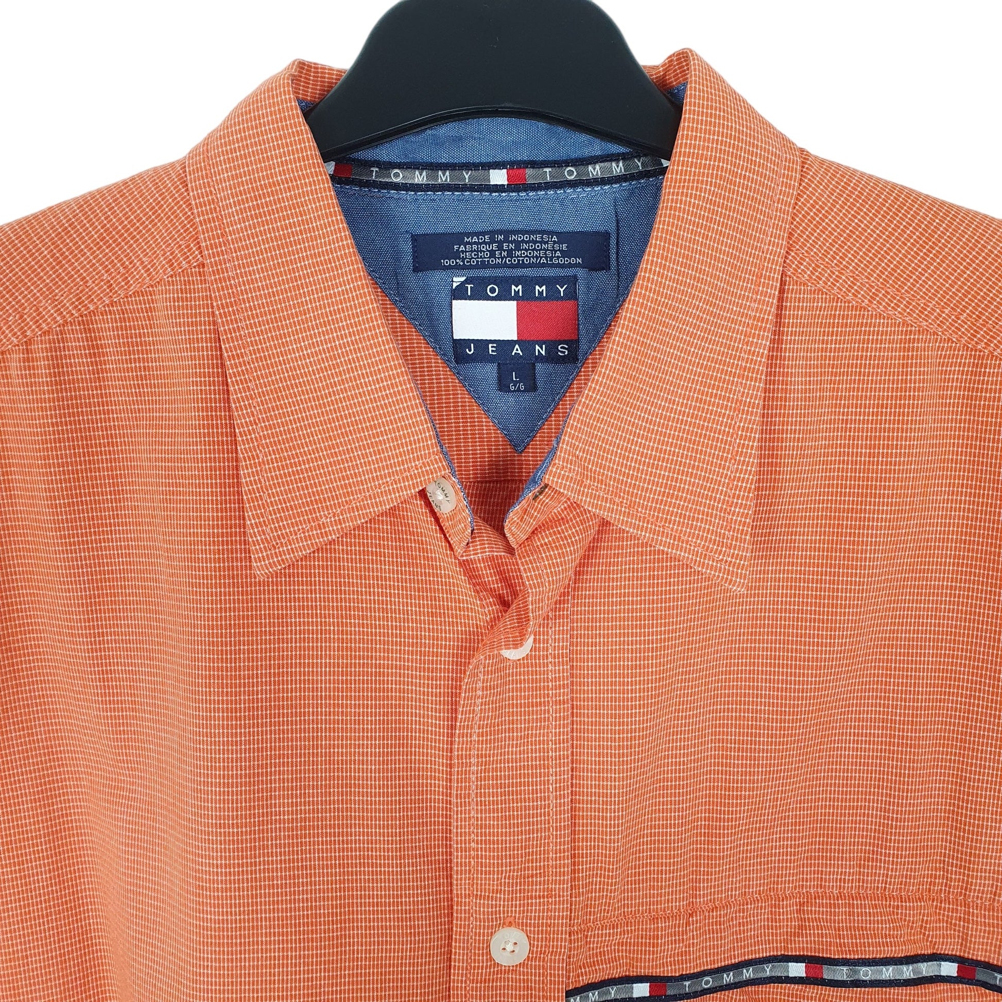 Tommy Hilfiger Short Sleeve Regular Fit Shirt Orange