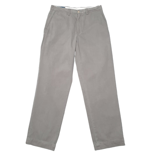 Mens Grey Polo Ralph Lauren Preston Pant Flat Front Chino Chino Trousers