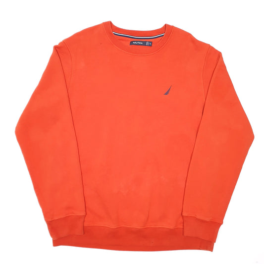 Mens Red Nautica Sweatshirt Crewneck Jumper