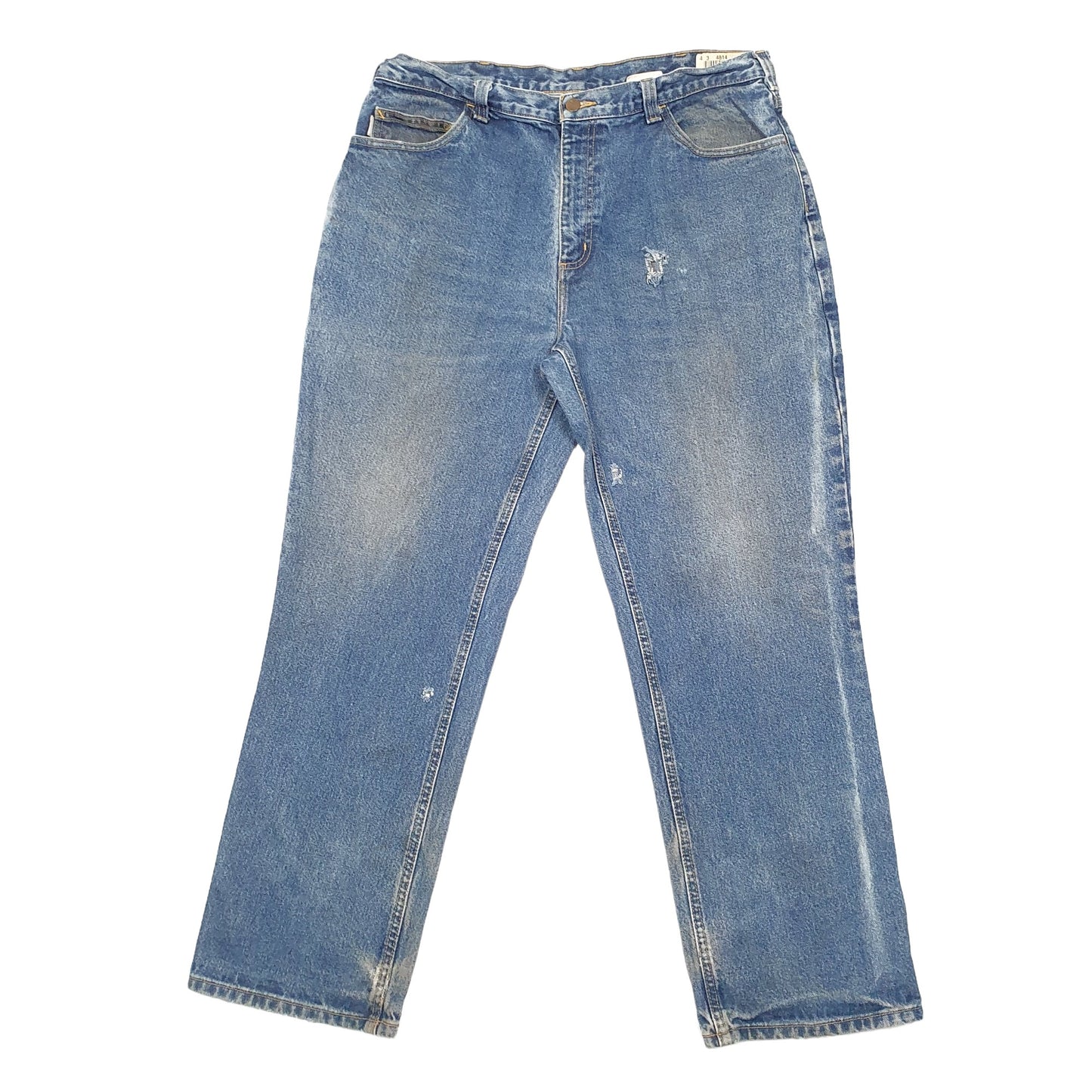 Mens Blue Carhartt Fire Resistant Carpenter Trousers