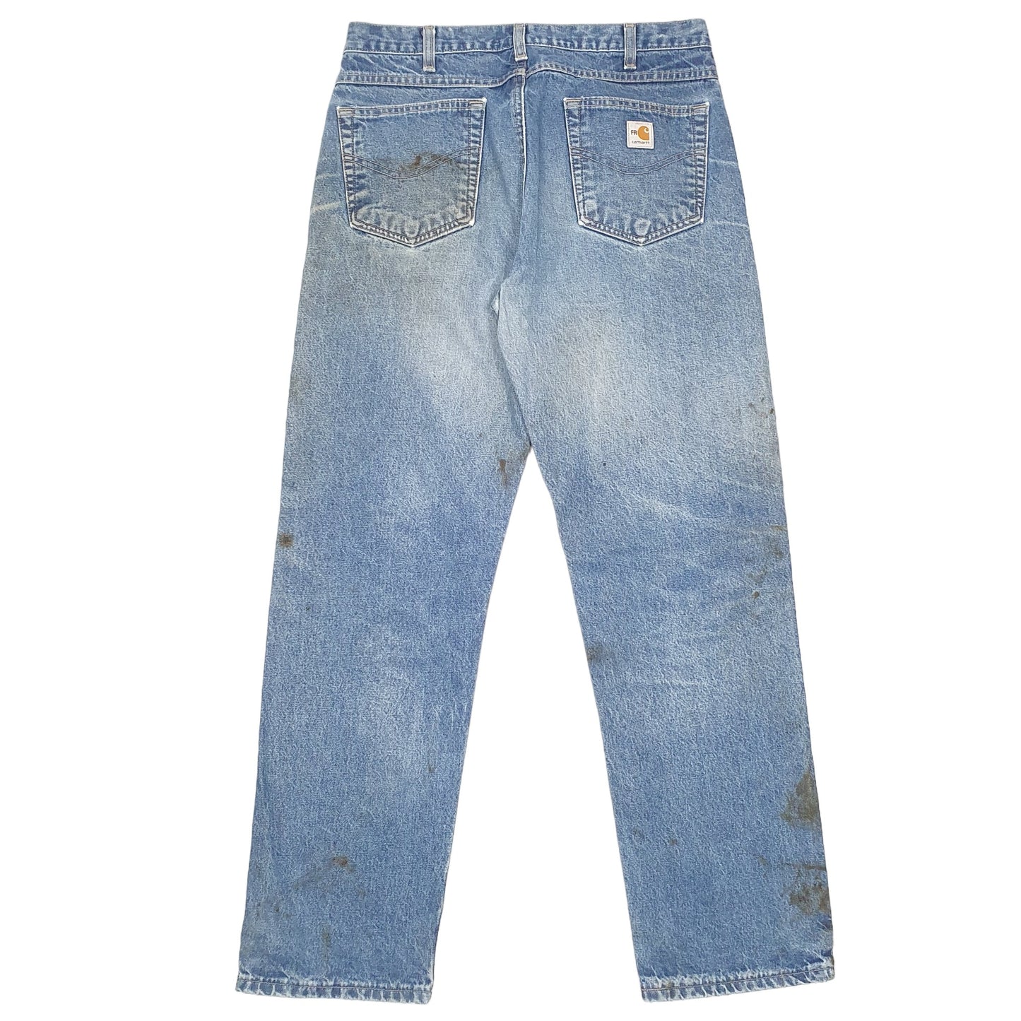 Mens Blue Carhartt Flame Resistant Casual JeansW34 L32