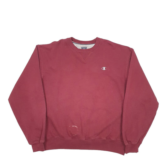 Mens Burgundy Champion  Crewneck Jumper