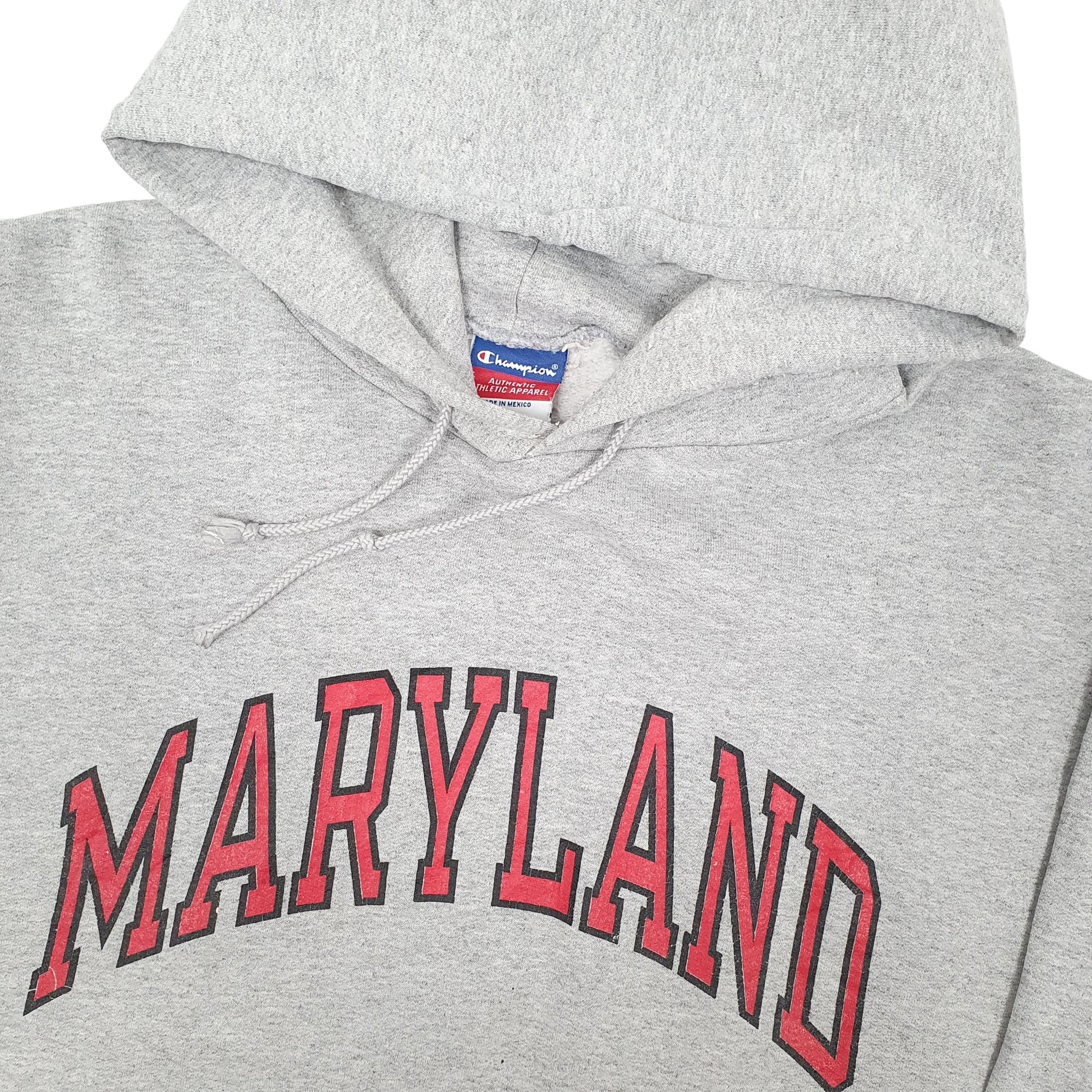 Mens Grey Champion Maryland USA Hoodie Jumper