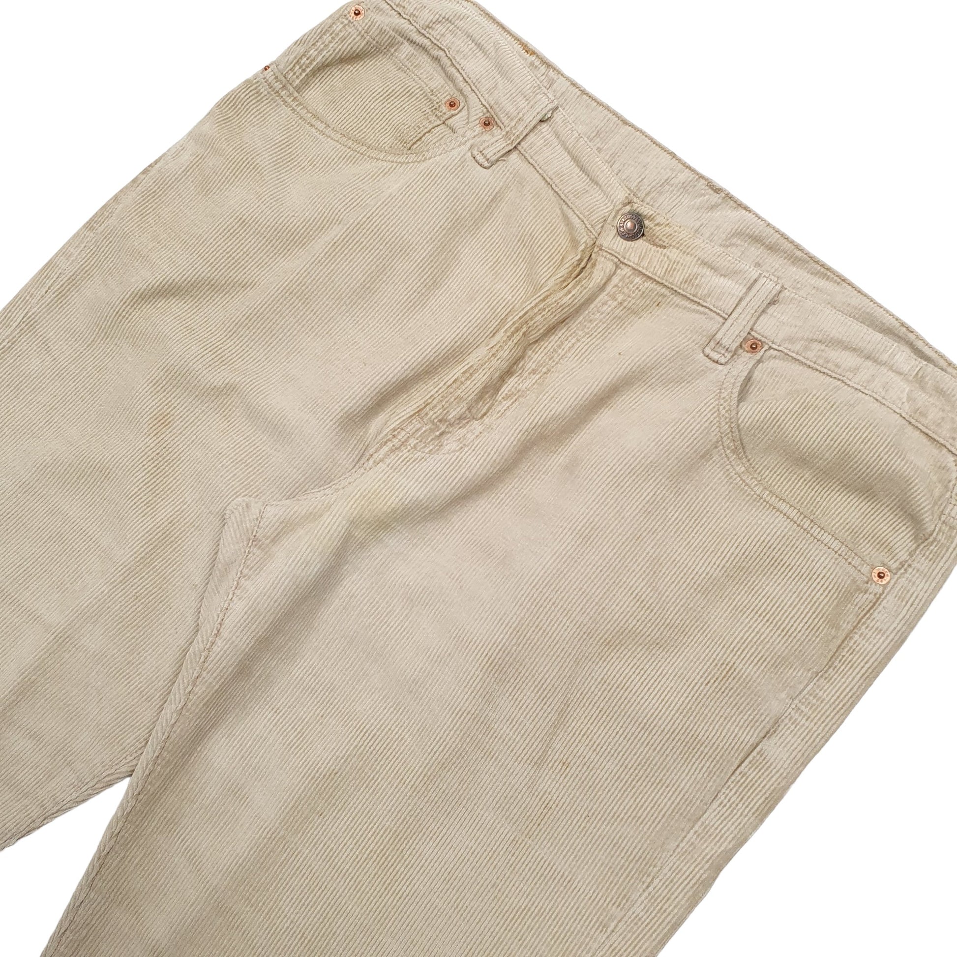 Mens Beige Levis  Corduroy Trousers