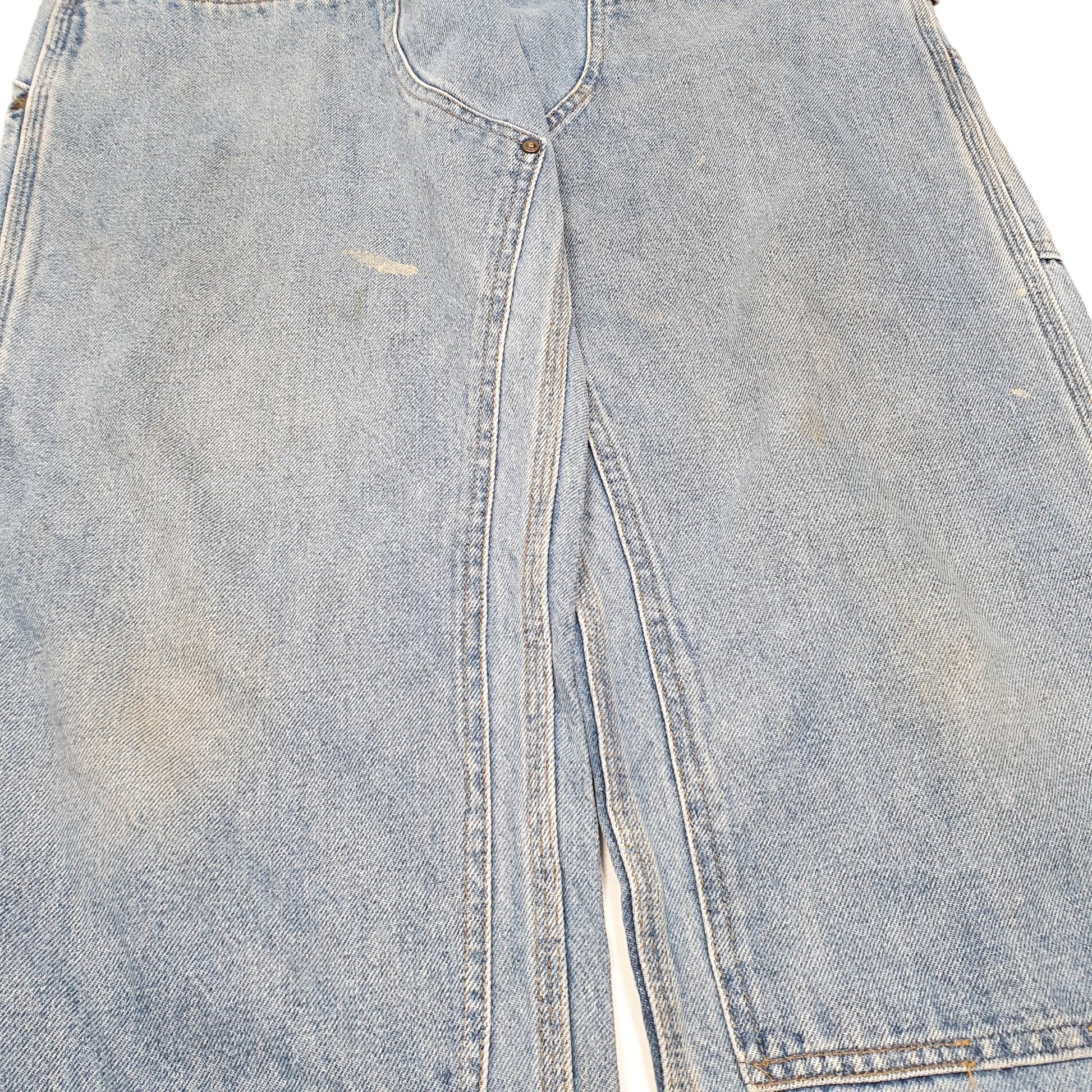 Mens Blue Carhartt Double Knee Riveted Made In USA Vintage 90s Carpenter JeansW36 L34