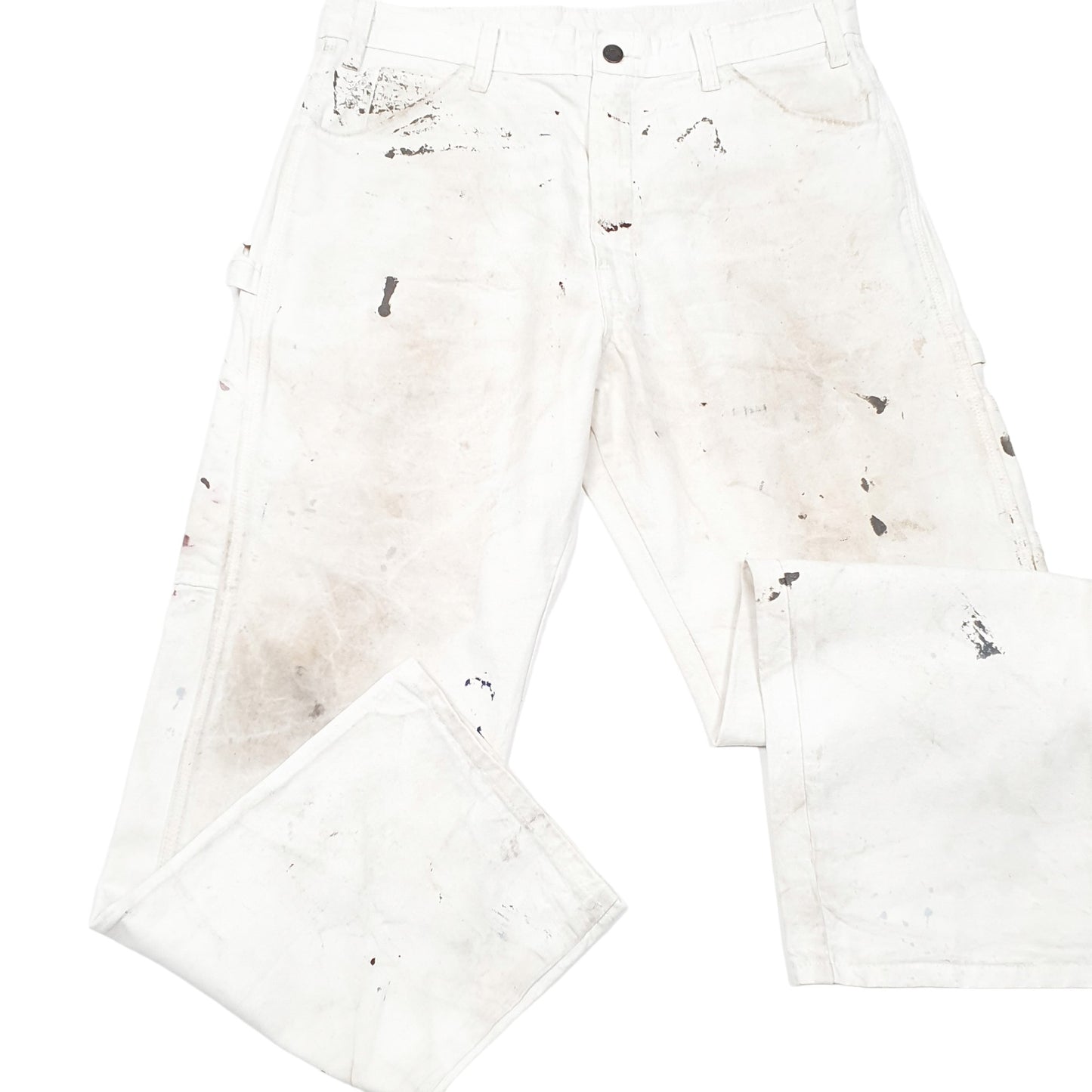 Mens White Dickies Painter Decorator Carpenter Trousers
