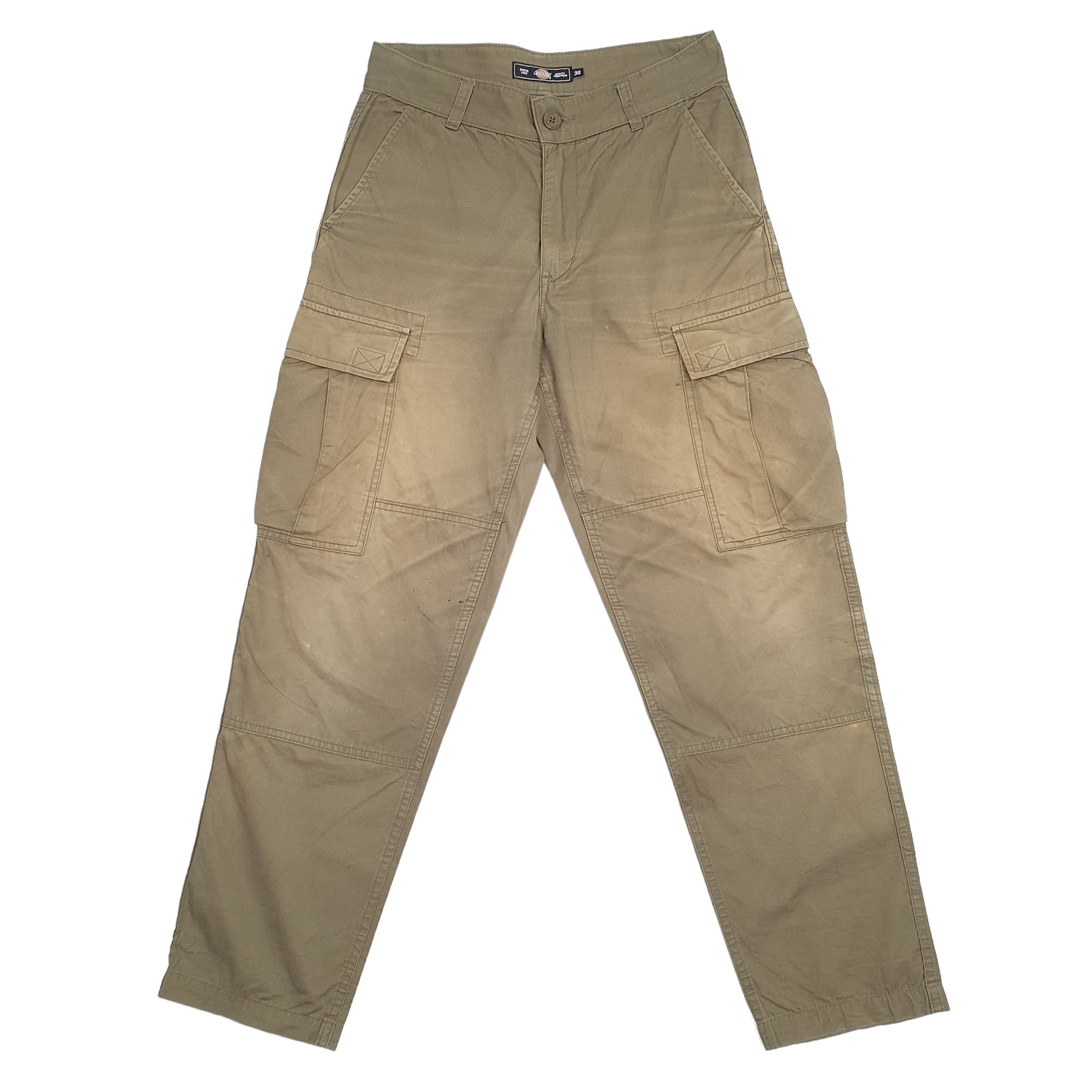 Mens Dickies Combat Khaki Cargo Trousers W30 L29 Khaki