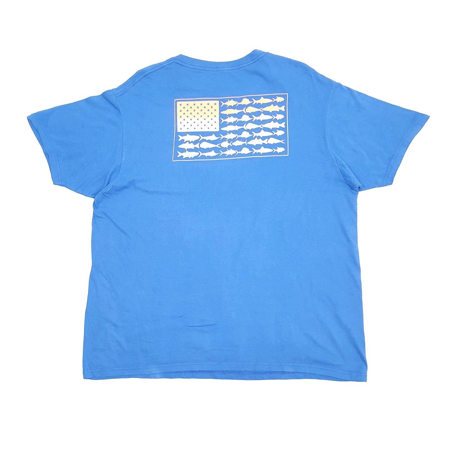 Mens Blue Columbia Sportswear PFG Performance Fishing Gear Short Sleeve T Shirt