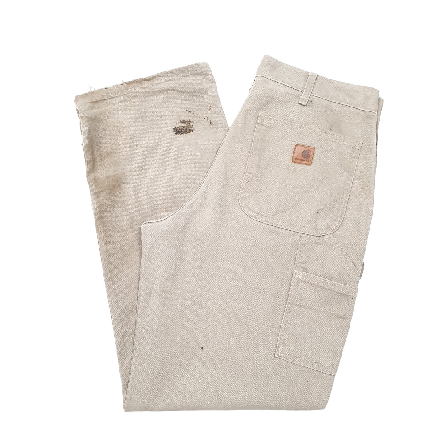 Mens Beige Carhartt  Carpenter Trousers