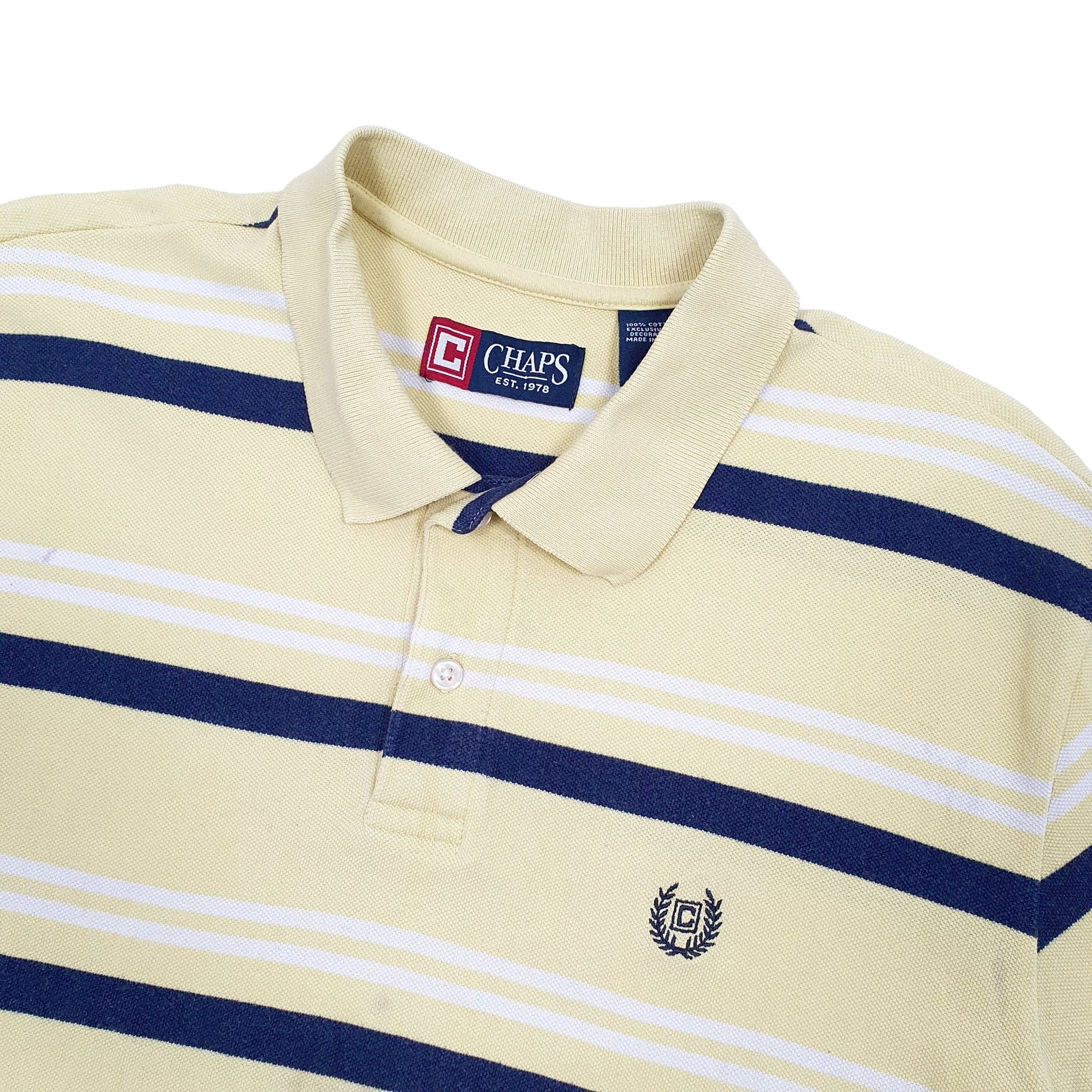 Chaps Short Sleeve Polo Shirt Yellow