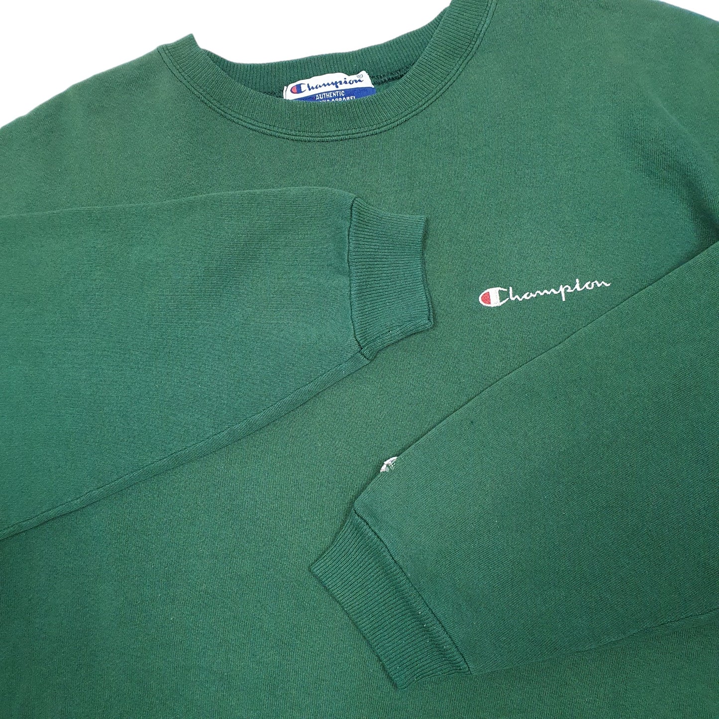 Mens Green Champion  Crewneck Jumper