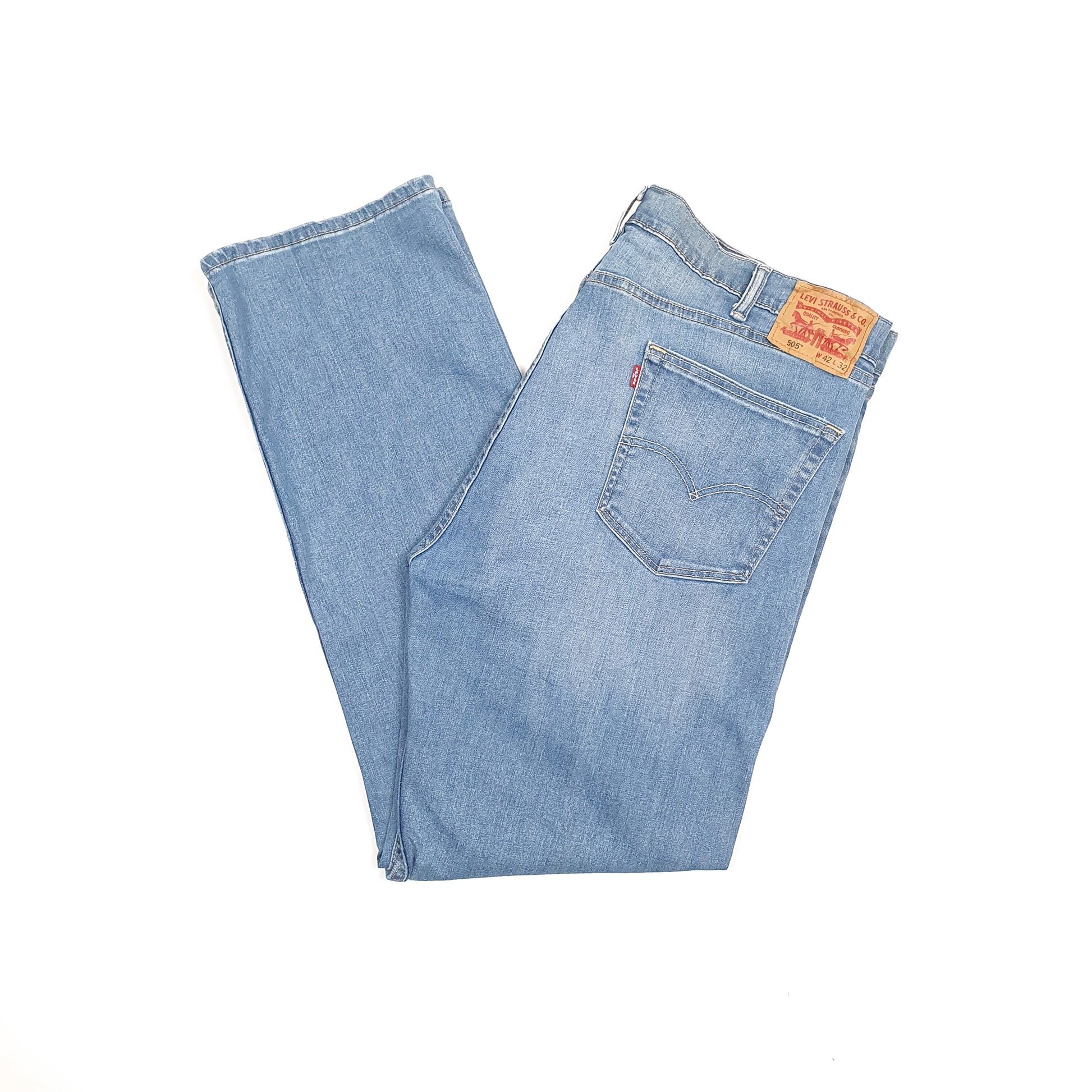 Levis 505 Regular Fit Jeans W42 L32 Blue