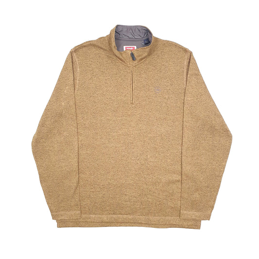 Wrangler Quarter Zip Fleece L Brown