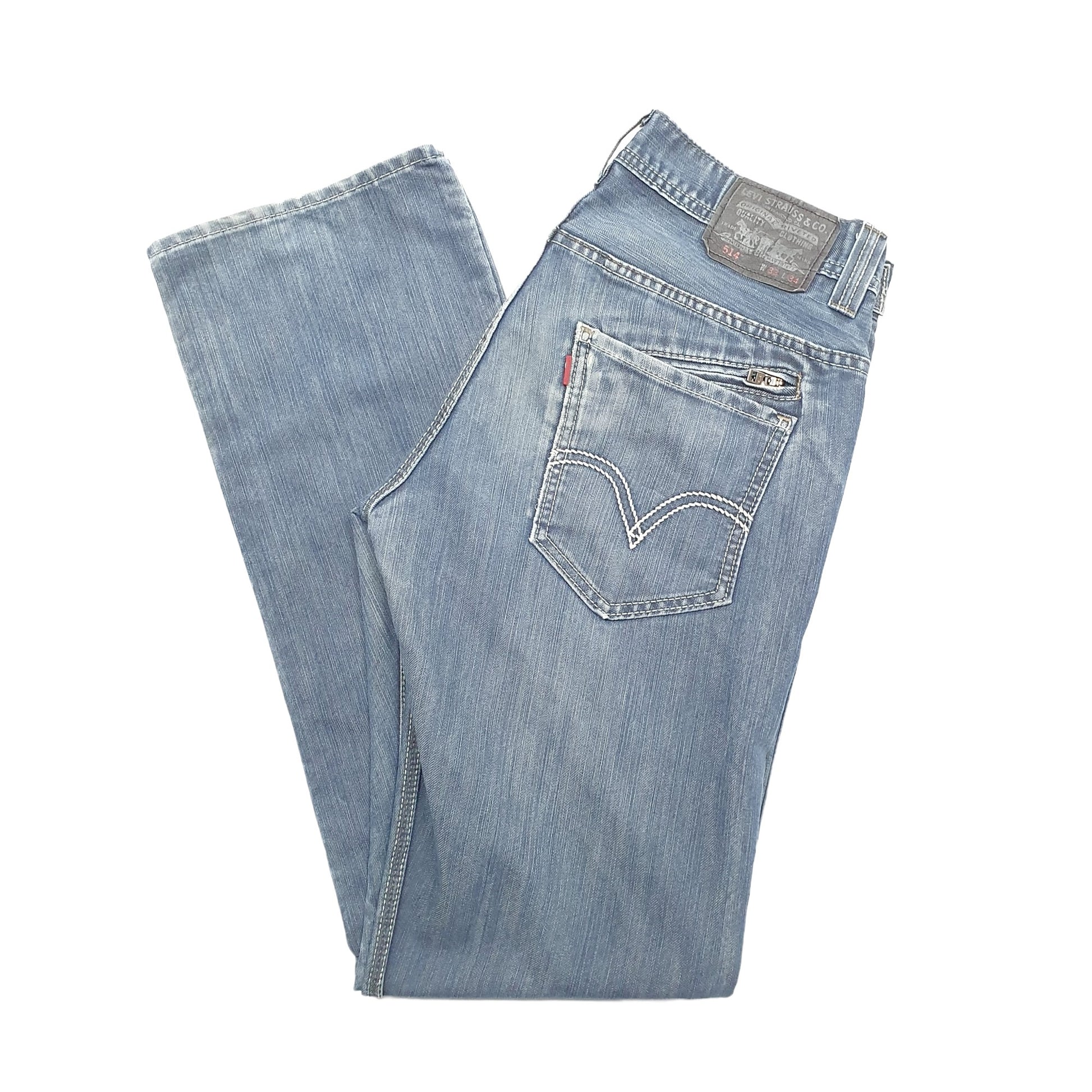 Levis 514 Straight Fit Jeans W34 L34 Blue