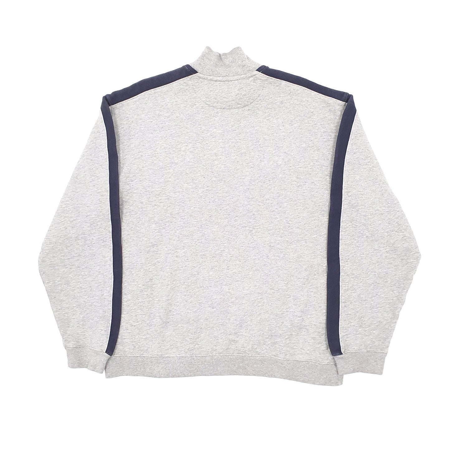 Mens Grey Chaps Spellout Quarter Zip Jumper