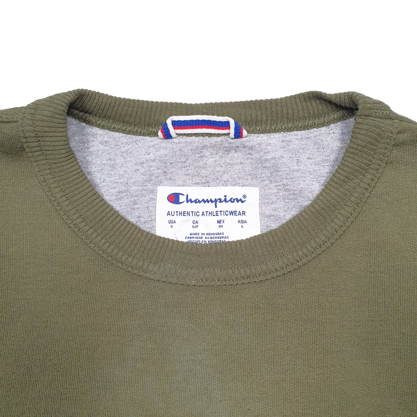 Mens Green Champion  Crewneck Jumper