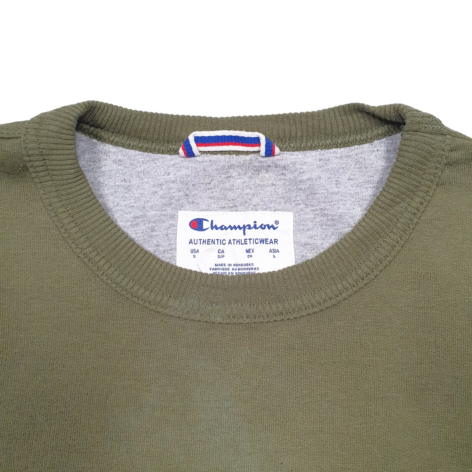 Mens Green Champion  Crewneck Jumper