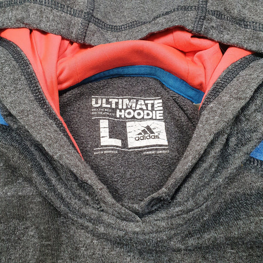 Womens Grey Adidas Ultimate Hoodie Active Workout Running Hoodie Jumper