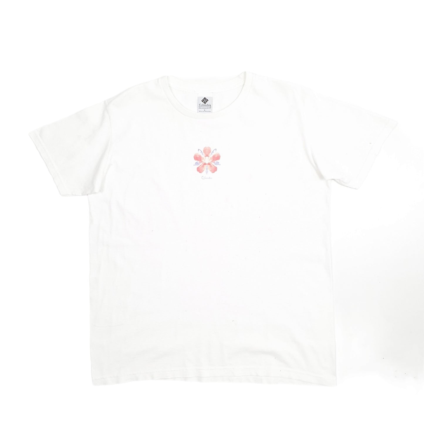 Mens White Columbia Sportswear  Short Sleeve T Shirt