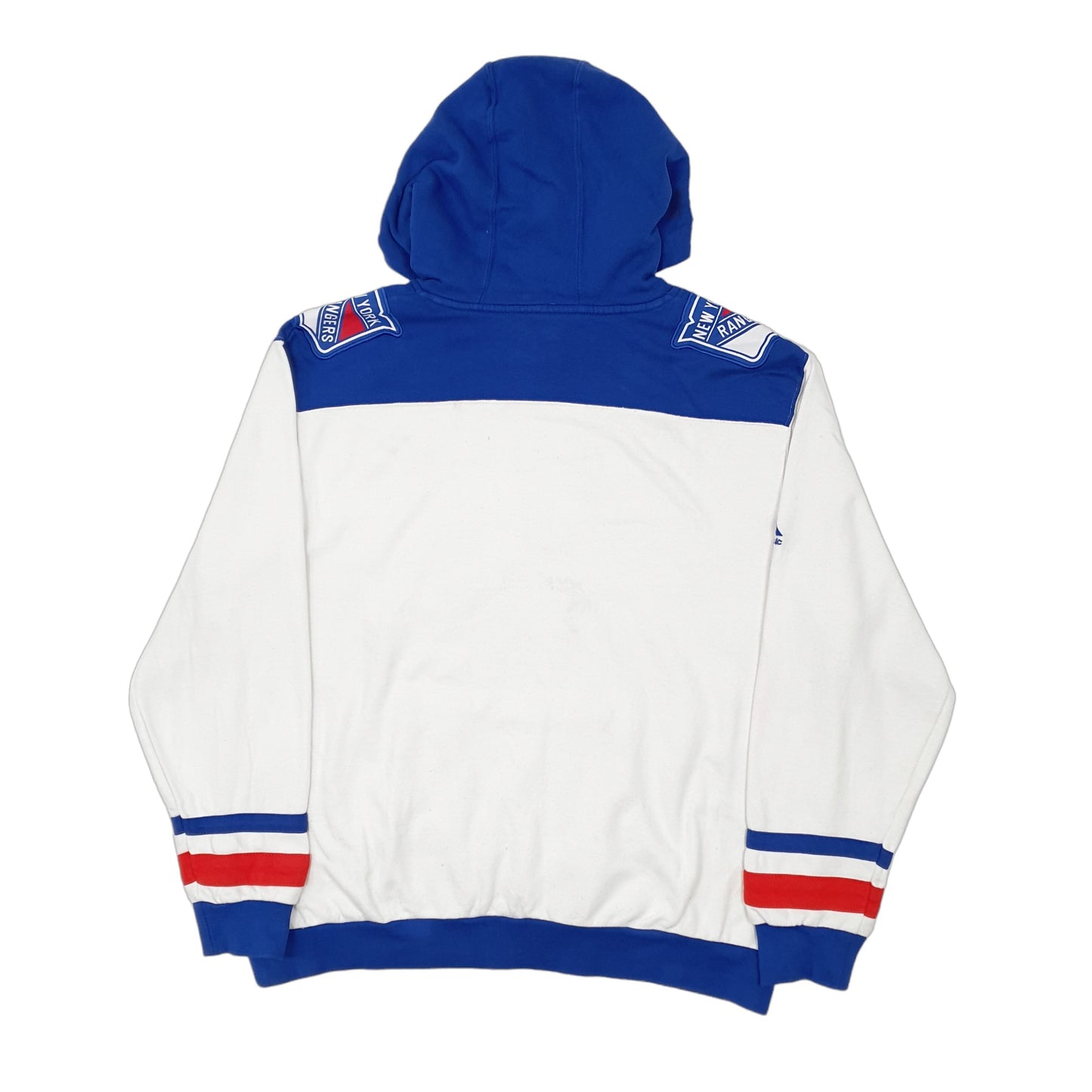 Mens White NHL New York Rangers Majestic USA Hockey Hoodie Jumper