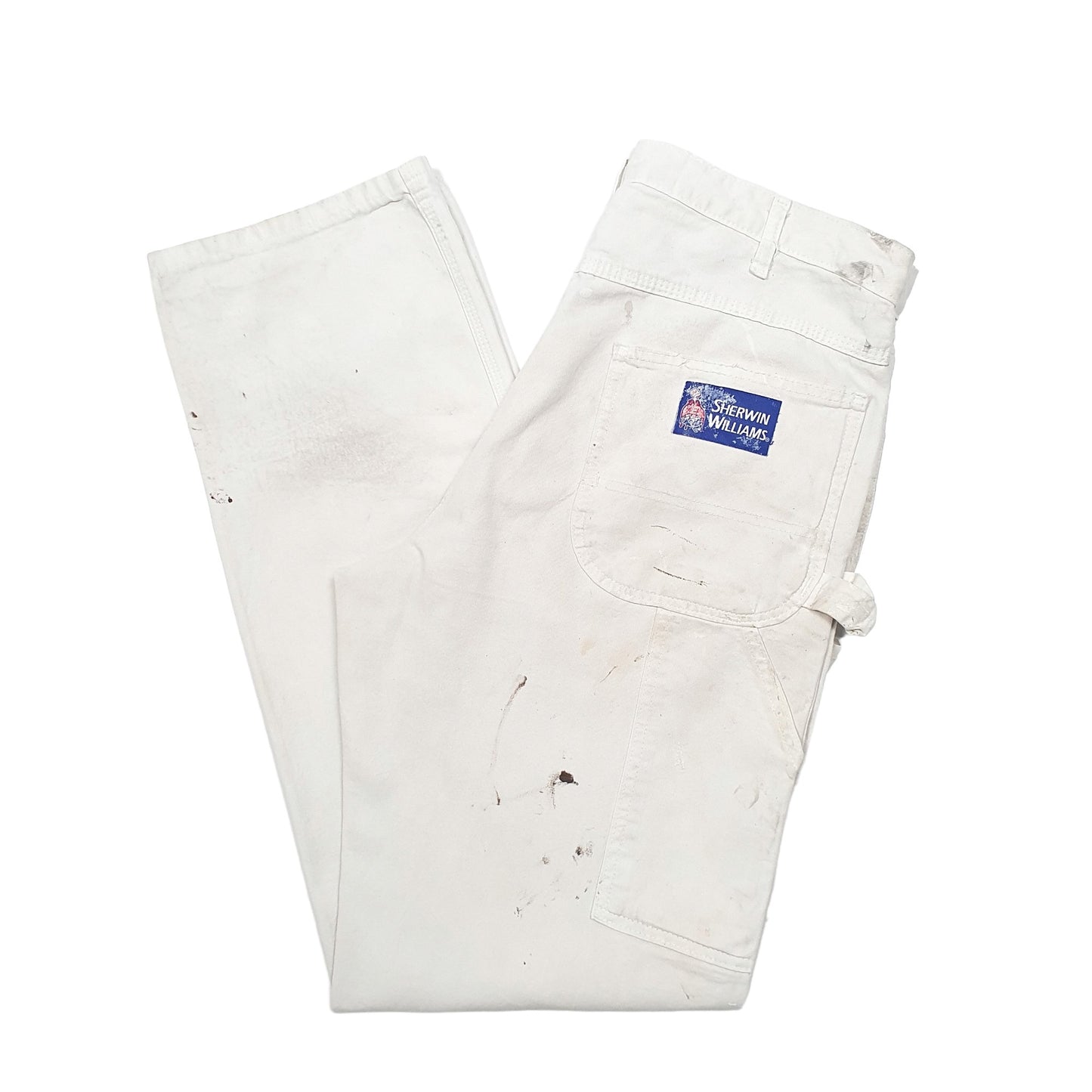 Mens White Dickies  Carpenter Trousers