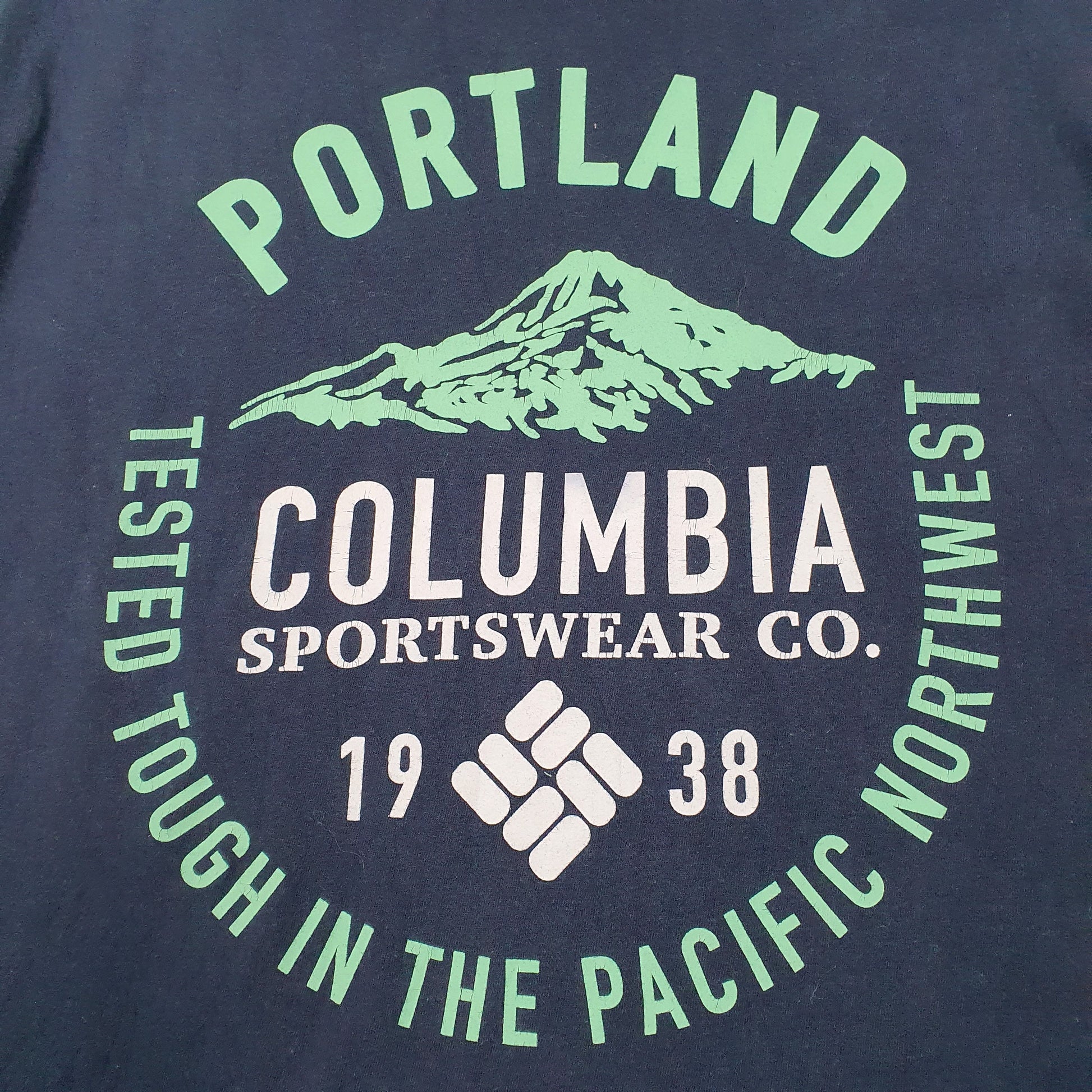 Mens Navy Columbia Sportswear Portland Pacific Northwest Short Sleeve T Shirt